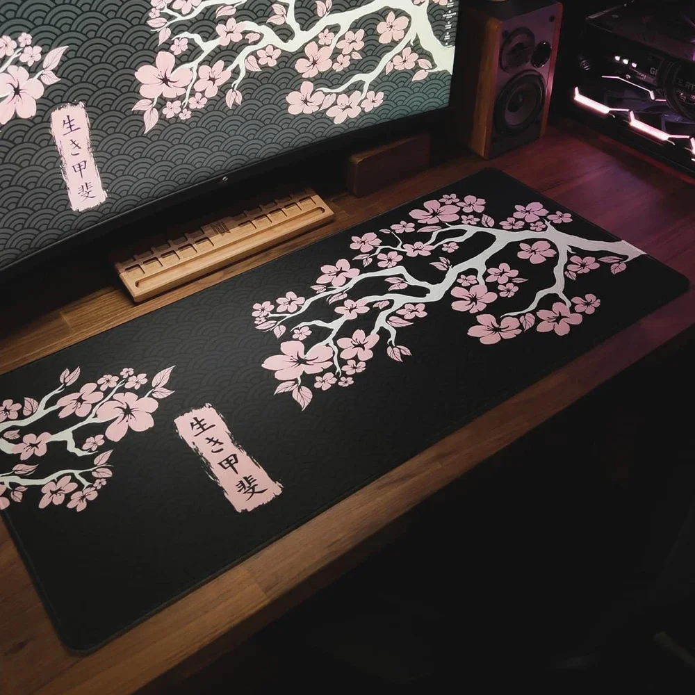 Gaming Accessories White - Японский коврик для мыши Sakura Kawaii,